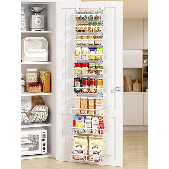 Delamu 9-Tier Over-the-Door Pantry Organizer White