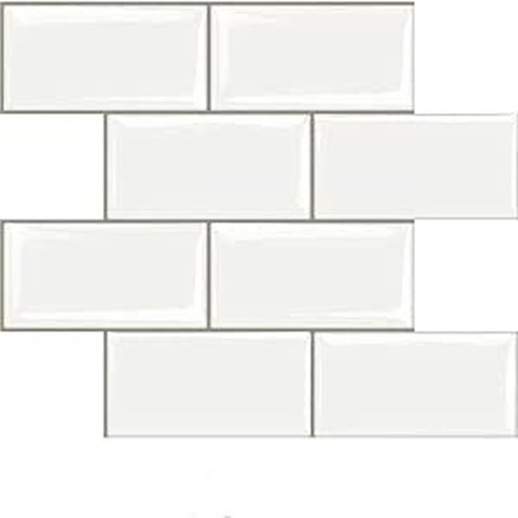 STICKGOO 10-Sheet Peel & Stick Subway Tile White