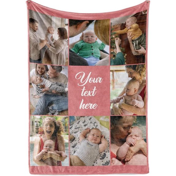 Custom Photo Blanket with Text – Printed in USA (50x60)