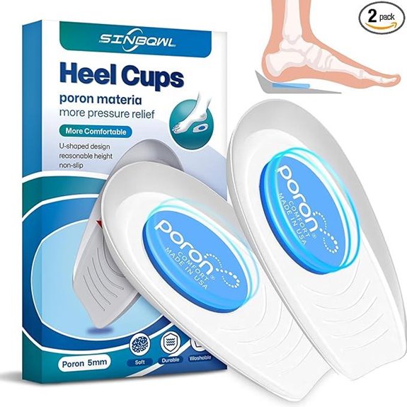 Poron Heel Pads for Shoes – Pain Relief (2 Pack)