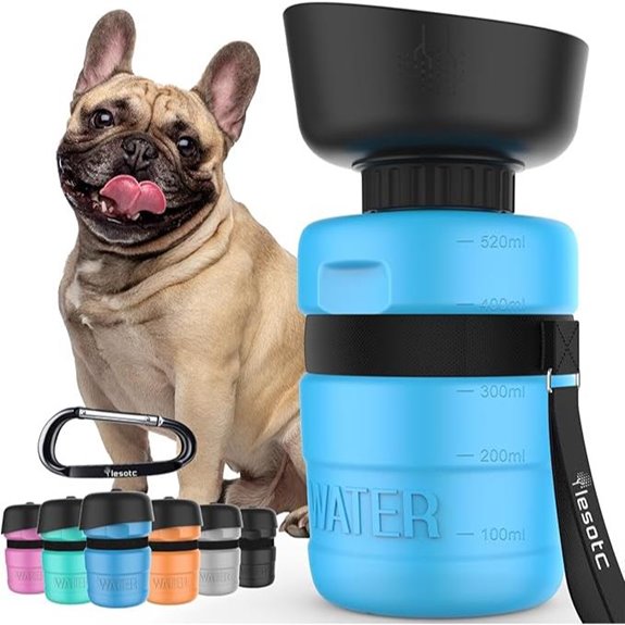 Lesotc Dog Water Bottle: Portable Travel Dispenser
