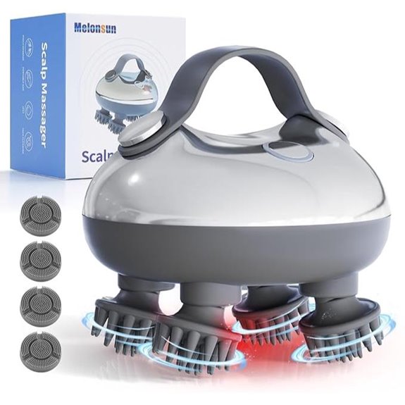 Rechargeable Portable Scalp Massager with 100 Kneading Nodes