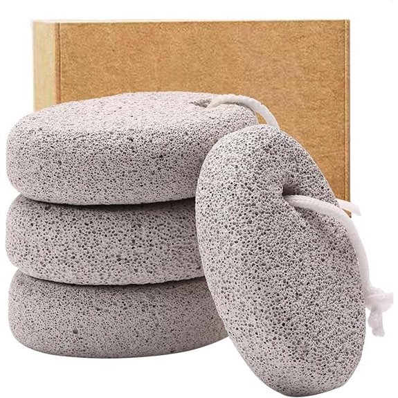 Natural Pumice Stone Foot and Hand Exfoliator (4-Pack)
