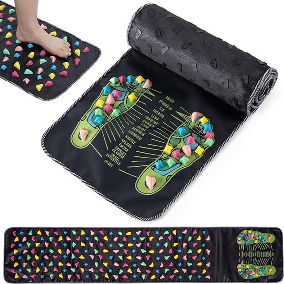 Foot Massage Mat with Reflexology Acupressure Chart