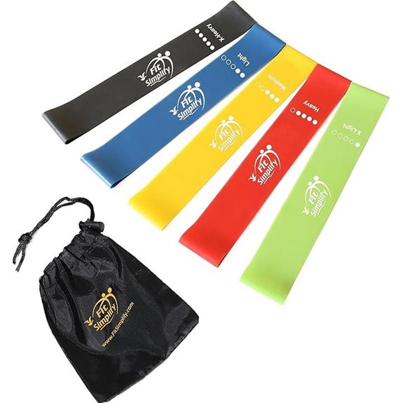 Fit Simplify Resistance Loop Bands with Guide & Bag (Set of 5)