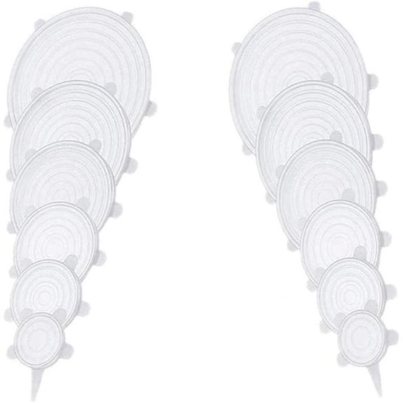 Silicone Stretch Lids Set 6 Sizes Reusable Covers