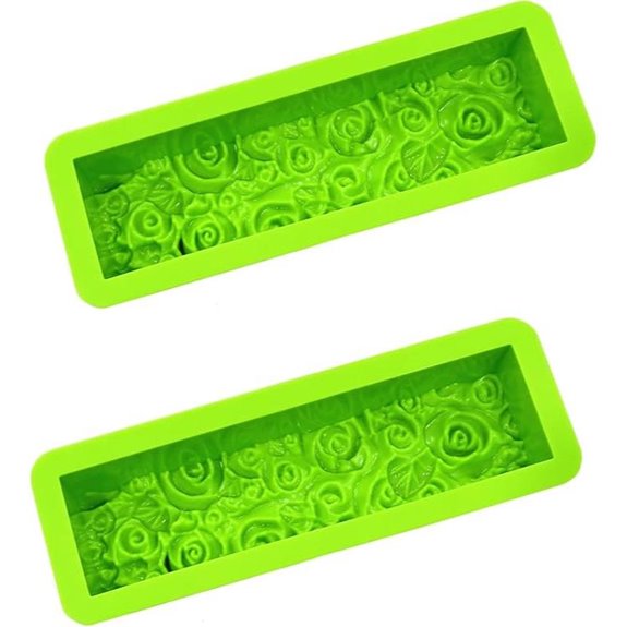 2 Pcs Flexible Rose Soap Silicone Molds for Crafts