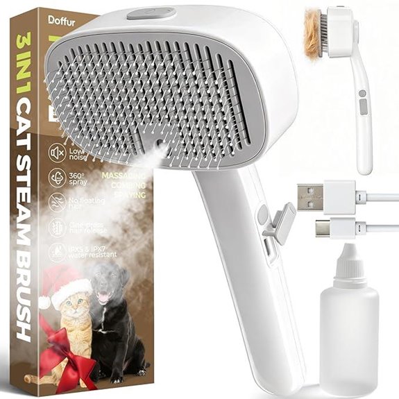 self cleaning pet grooming tool