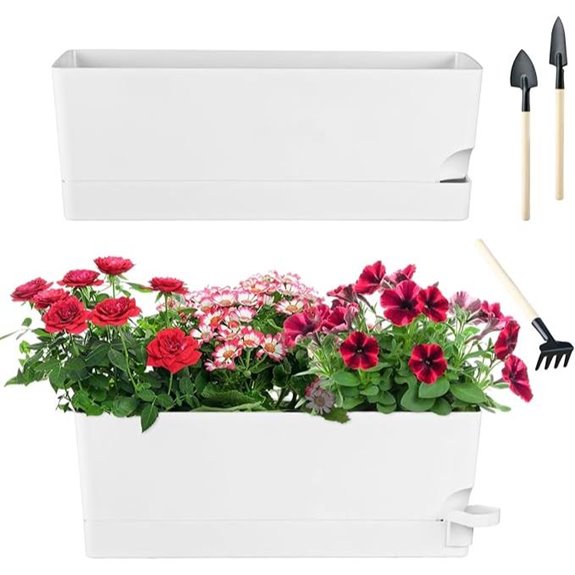 2-Pack Self Watering Indoor Plant Pots with Saucers