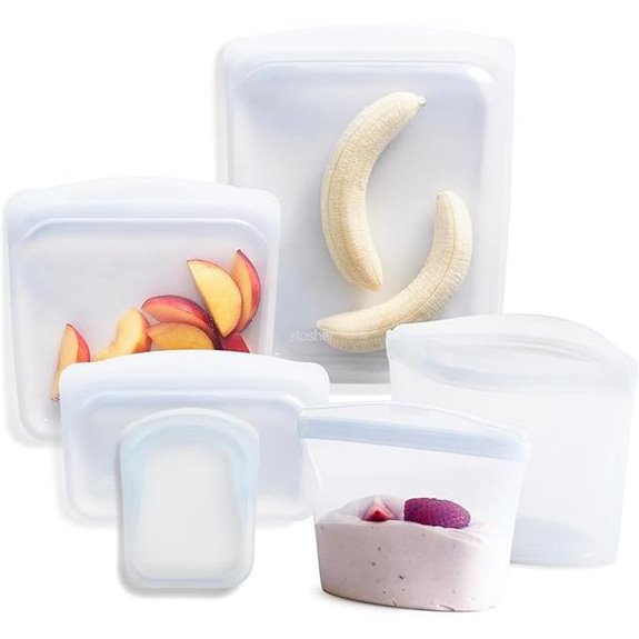 Stasher Premium Silicone Food Storage Bags (6-Pack)