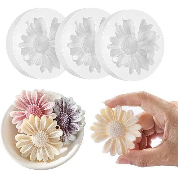 Daisy Flower Silicone Candle Mold for Crafts