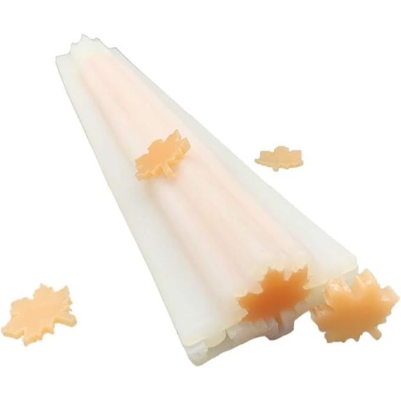 EchoDone Maple Leave Tube Silicone Soap Mold for Embeds