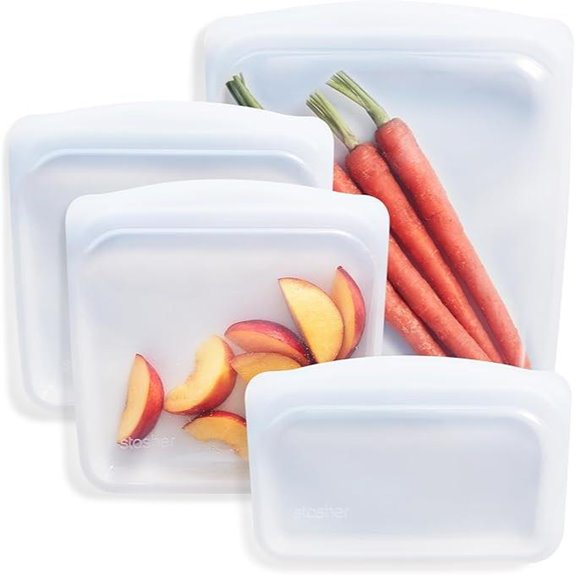 Stasher Premium Silicone Reusable Food Storage Bags (4)
