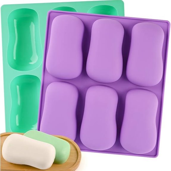 Sakolla 2-Pack 6 Cavity Silicone Soap Molds