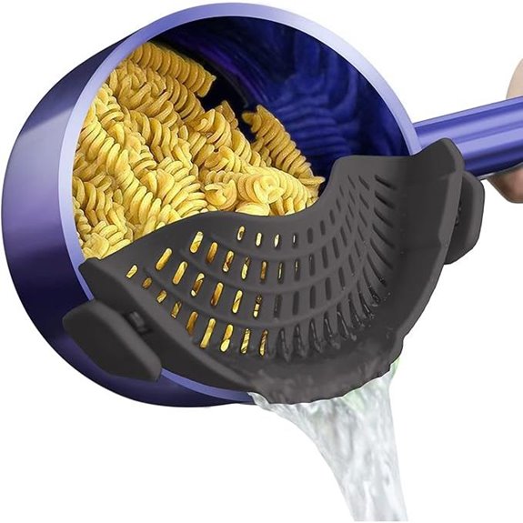 AUOON Clip-On Silicone Strainer for Pots & Pans