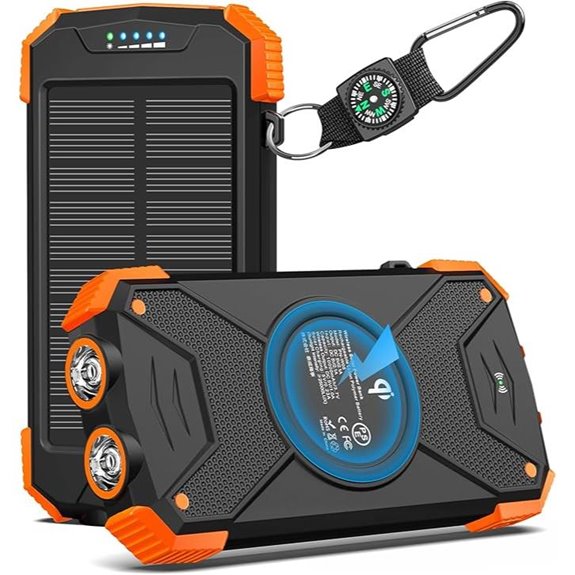 BLAVOR 10,000mAh Solar Power Bank with USB-C
