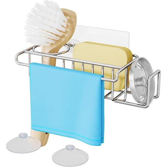 HapiRm 4-in-1 Sink Caddy Stainless Steel Organizer