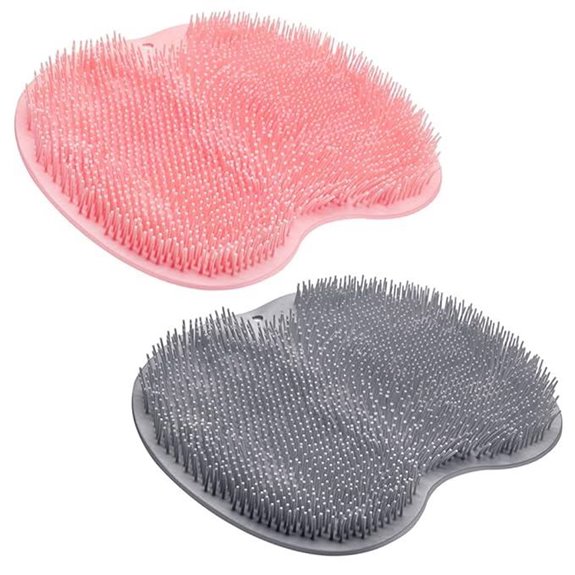 2-Pack Shower Foot Scrubber Mat with Suction Cups