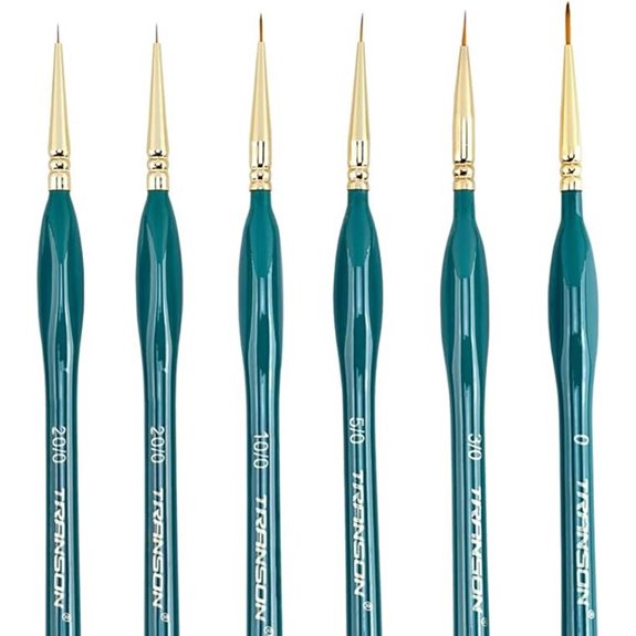 Transon Detail Thin Paint Brush Set (6pc)