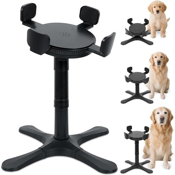 Adjustable Raised Dog Bowl Stand with Tilted Feeds
