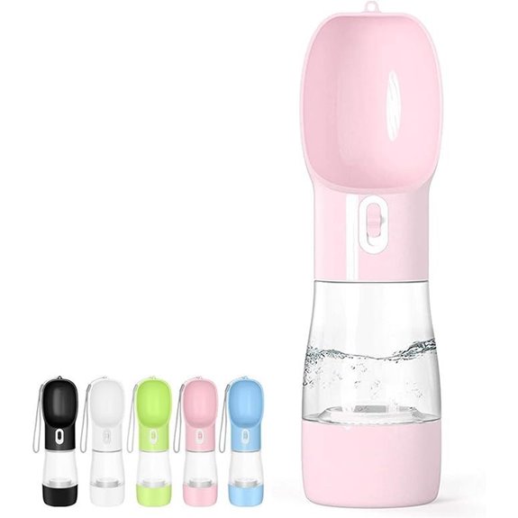 Portable Dog Water Bottle with Bowl and Food Container