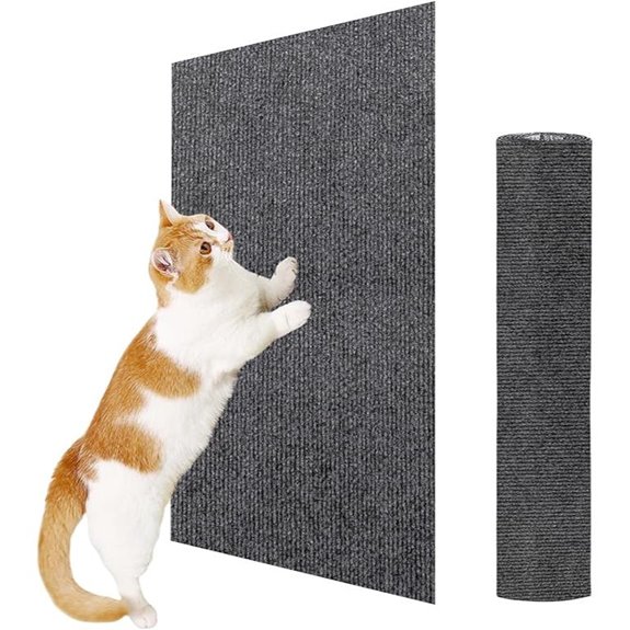 Cat Wall Scratcher Mat with Nano Tape Trimmable Pad
