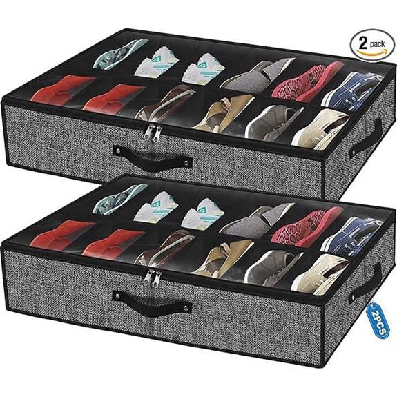 Homyfort Under Bed Shoe Storage Organizer (2)