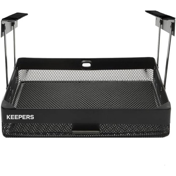 Under Cabinet Pull-Down Shelf Organizer Black (11x10x2.5)