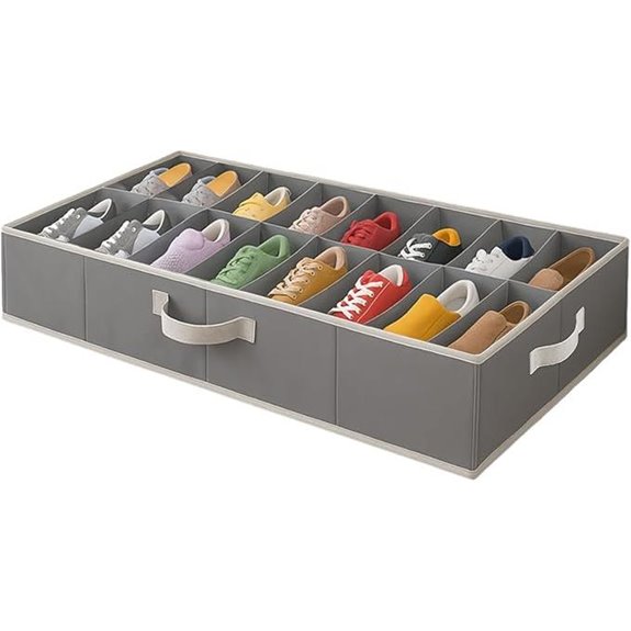 Under Bed Shoe Storage Organizer with 16 Pairs