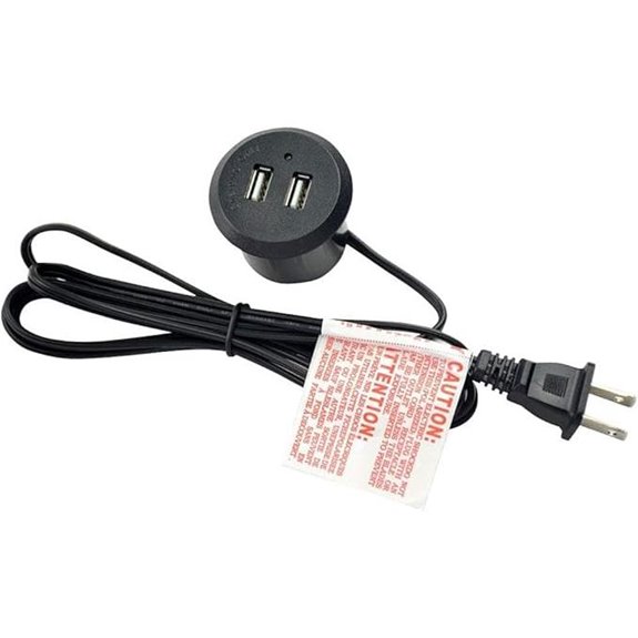 Desk USB Power Hub with Outlet (2 USB 2.1A)