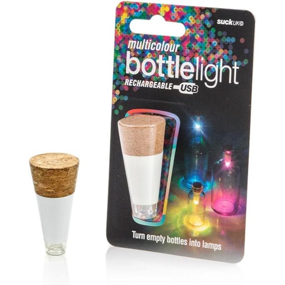 Suck UK Bottle Lamp – USB Rechargeable Multi-Colour Lights