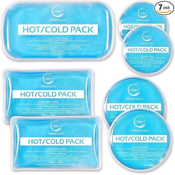 Reusable Gel Ice Packs - 7 Variety Shapes & Sizes