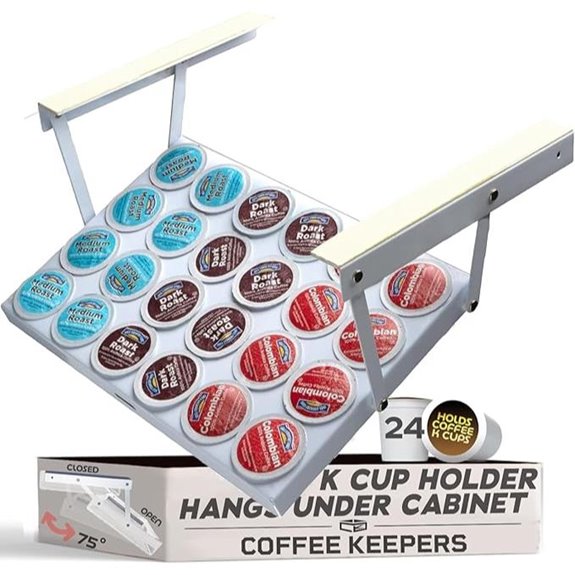 Under Cabinet K-Cup Holder 24 Pods White Steel