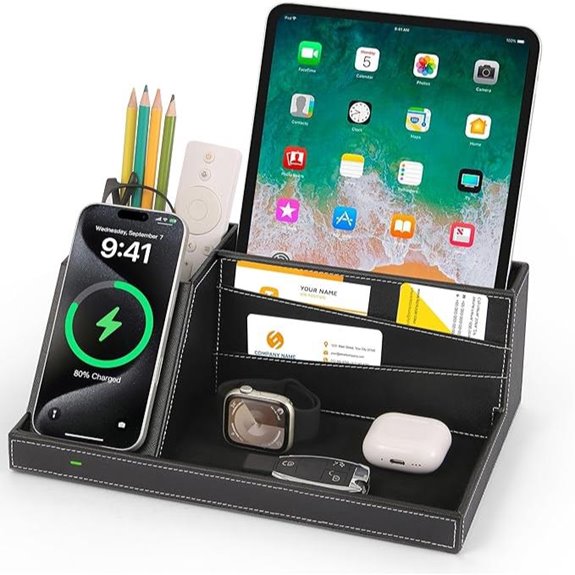 Fast Wireless Charging Station with Desk Organizer for iPhone series